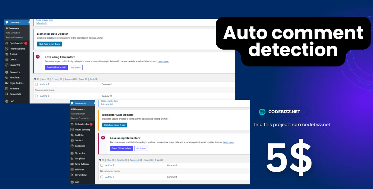 auto comments detection plugin